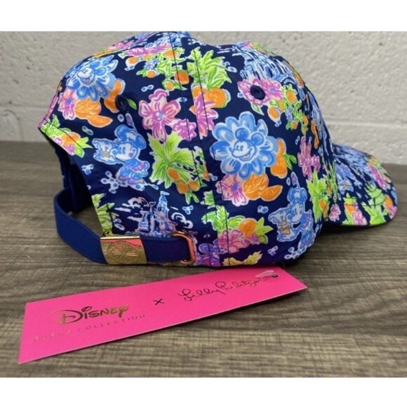 Disney Parks Lilly Pulitzer Dreamin Hat Baseball Cap Pink Minnie Daisy Castle - Picture 4 of 4